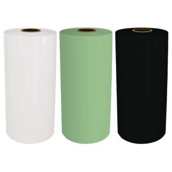 Hellgrüne, Weiße und Schwarze Aspla Wickelfolien Rollen in 500m