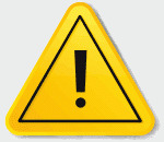 Gelbes dreieckiges Warnschild