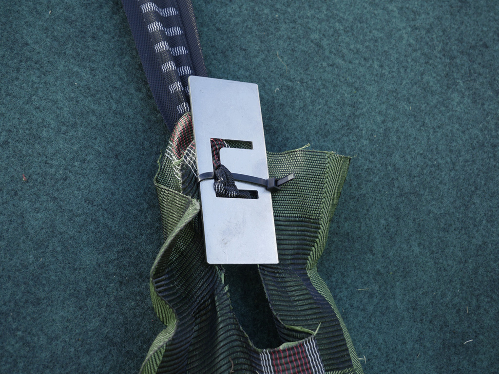 Silosack an Edelstahlplatte