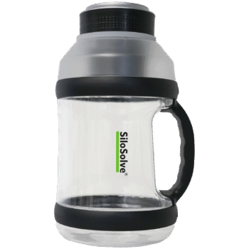 Kunststoff Mixer vario mixer pro mit einem durchsichtigen Gehäuse und einen wechselbaren Deckel mit transparentem Hintergrund