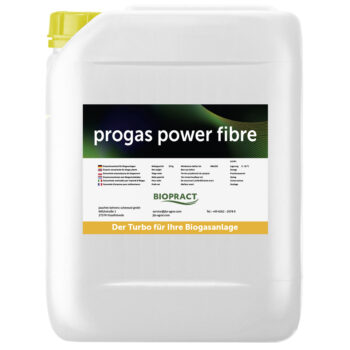 Kanister progas fibre vor weißem Hintergrund
